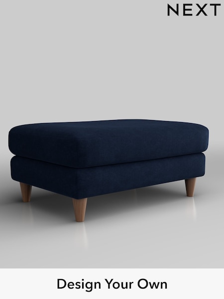 Luxe Chenille/Navy Blue Hartley Highback Relaxed Sit (W43491) | £475