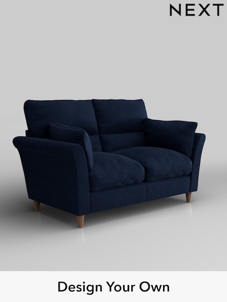 Luxe Chenille/Navy Blue Hartley Highback Relaxed Sit (W43491) | £1,225