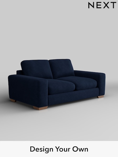 Luxe Chenille/Navy Blue Houghton Deep Relaxed Sit (W43494) | £1,450