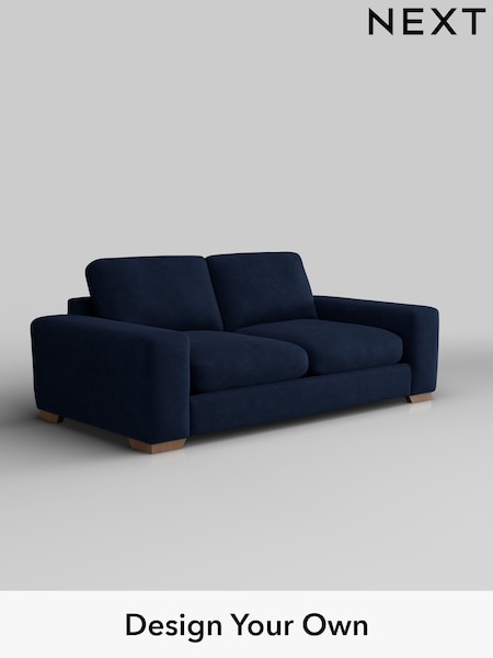 Luxe Chenille/Navy Blue Houghton Deep Relaxed Sit (W43494) | £1,550