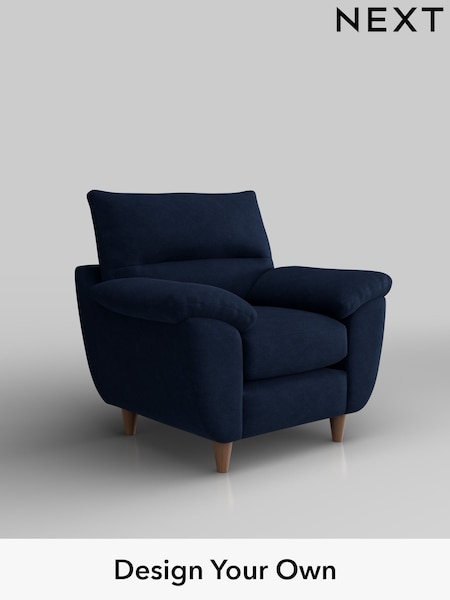 Luxe Chenille/Navy Blue Elliot Highback (W43498) | £775