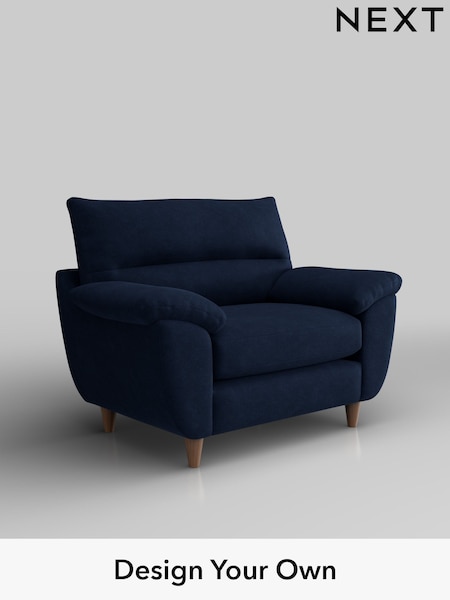 Luxe Chenille/Navy Blue Elliot Highback (W43498) | £875