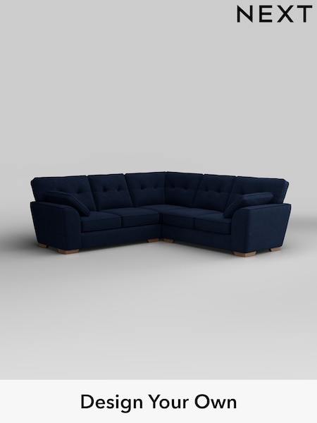 Luxe Chenille/Navy Blue Stamford Buttoned Back (W43499) | £2,575