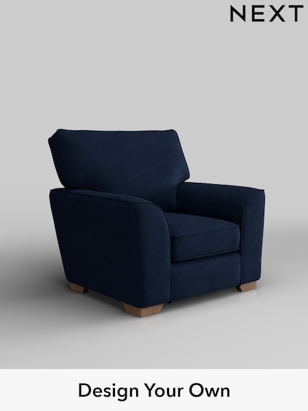 Luxe Chenille/Navy Blue Stamford Grand Relaxed Sit (W43509) | £899