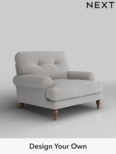 Natural Mix/Light Grey Erin Buttoned Back Deep Relaxed Sit (W43516) | £1,025