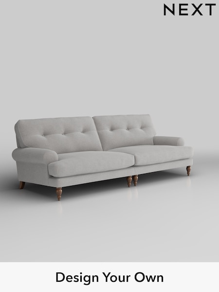 Natural Mix/Light Grey Erin Buttoned Back Deep Relaxed Sit (W43516) | £1,625