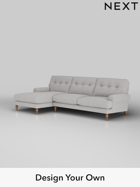 Natural Mix/Light Grey Erin Buttoned Back Deep Relaxed Sit (W43516) | £2,150