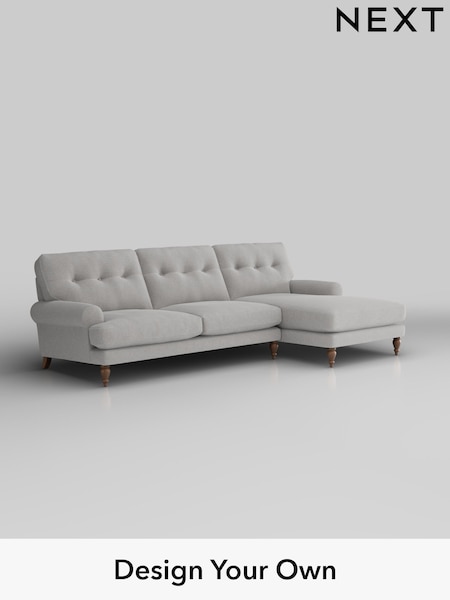 Natural Mix/Light Grey Erin Buttoned Back Deep Relaxed Sit (W43516) | £2,150