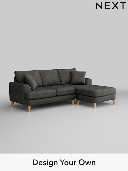 Monza Faux Leather Easy Clean/Dark Grey Parker (W43540) | £1,775