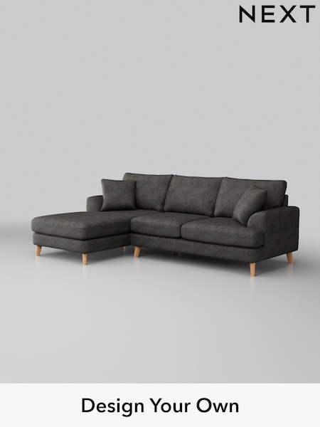 Monza Faux Leather Easy Clean/Dark Grey Parker (W43540) | £2,150