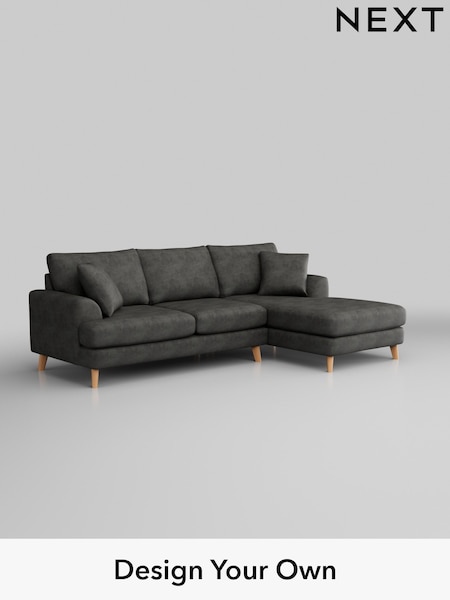 Monza Faux Leather Easy Clean/Dark Grey Parker (W43540) | £2,150