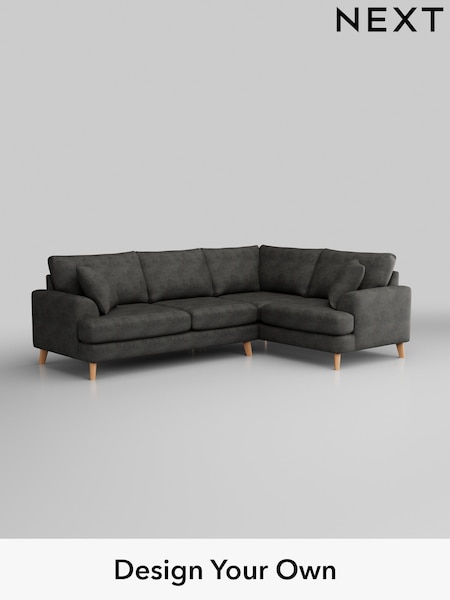 Monza Faux Leather Easy Clean/Dark Grey Parker (W43540) | £2,325