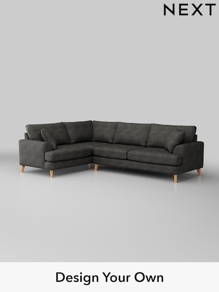 Monza Faux Leather Easy Clean/Dark Grey Parker (W43540) | £2,425
