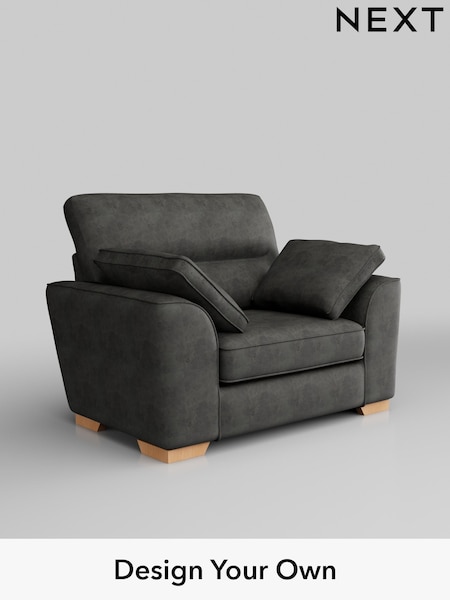 Monza Faux Leather Easy Clean/Dark Grey Stamford Highback (W43544) | £899