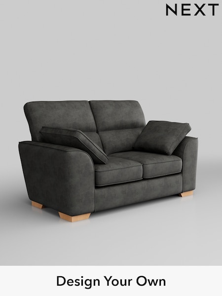 Monza Faux Leather Easy Clean/Dark Grey Stamford Highback (W43544) | £1,099