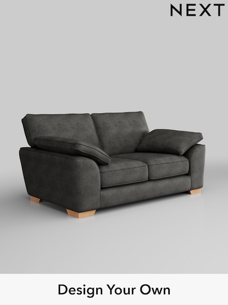 Monza Faux Leather Easy Clean/Dark Grey Stamford Grand Relaxed Sit (W43546) | £1,625
