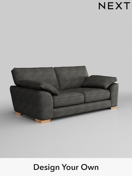 Monza Faux Leather Easy Clean/Dark Grey Stamford Grand Relaxed Sit (W43546) | £1,725