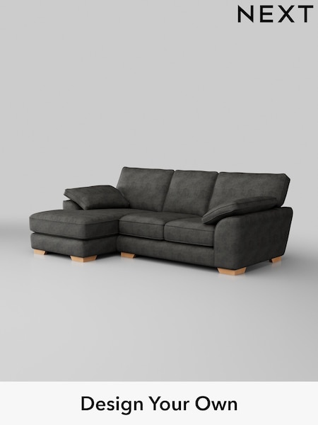 Monza Faux Leather Easy Clean/Dark Grey Stamford Grand Relaxed Sit (W43546) | £2,275