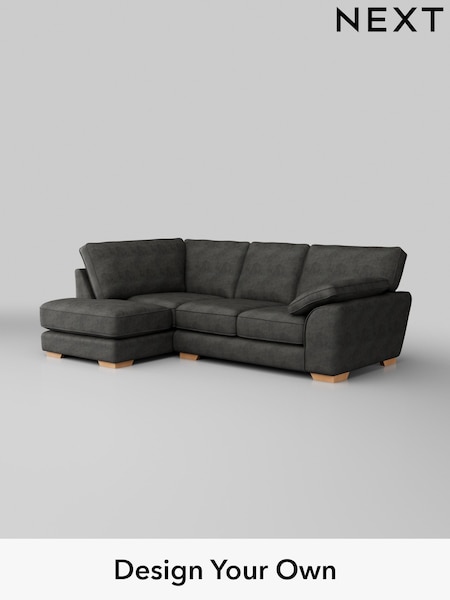 Monza Faux Leather Easy Clean/Dark Grey Stamford Grand Relaxed Sit (W43546) | £2,375