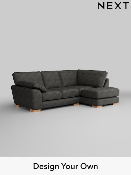 Monza Faux Leather Easy Clean/Dark Grey Stamford Grand Relaxed Sit (W43546) | £2,375