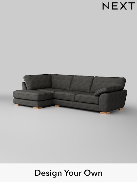 Monza Faux Leather Easy Clean/Dark Grey Stamford Grand Relaxed Sit (W43546) | £2,525