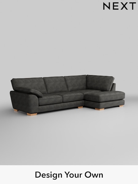 Monza Faux Leather Easy Clean/Dark Grey Stamford Grand Relaxed Sit (W43546) | £2,525