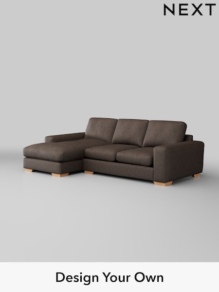 Monza Faux Leather Easy Clean/Peppercorn Brown Houghton Deep Relaxed Sit (W43549) | £2,125