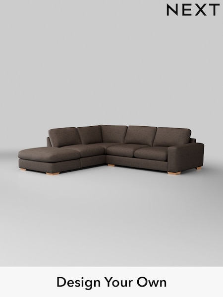 Monza Faux Leather Easy Clean/Peppercorn Brown Houghton Deep Relaxed Sit (W43549) | £2,625