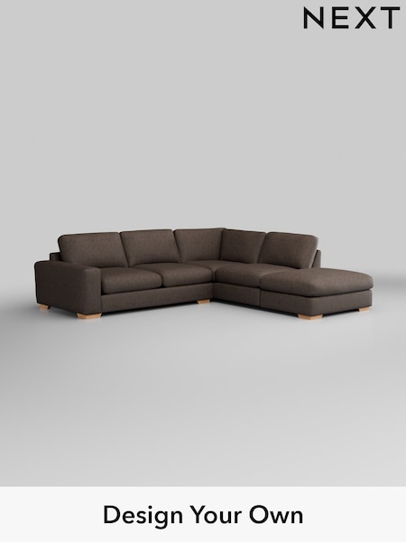 Monza Faux Leather Easy Clean/Peppercorn Brown Houghton Deep Relaxed Sit (W43549) | £2,625