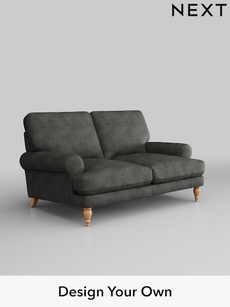 Monza Faux Leather Easy Clean/Dark Grey Erin Deep Relaxed Sit (W43554) | £1,175