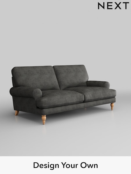 Monza Faux Leather Easy Clean/Dark Grey Erin Deep Relaxed Sit (W43554) | £1,275