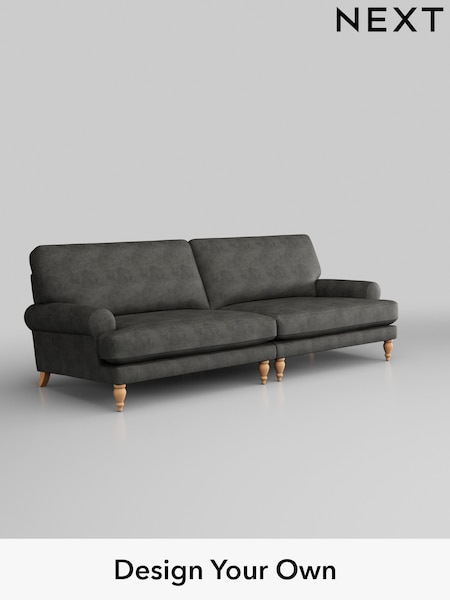 Monza Faux Leather Easy Clean/Dark Grey Erin Deep Relaxed Sit (W43554) | £1,475