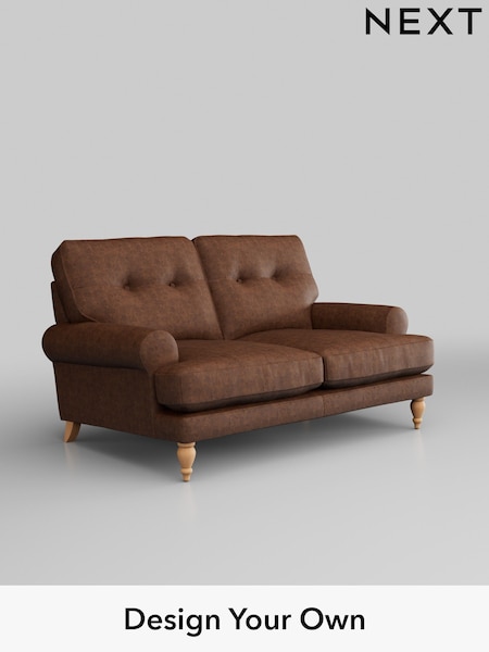 Monza Faux Leather Easy Clean/Chestnut Brown Erin Buttoned Back Deep Sit (W43556) | £1,175