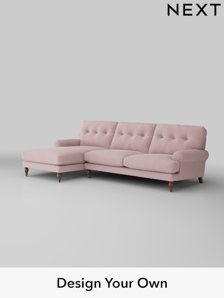 Natural Mix/Light Rose Pink Erin Buttoned Back Deep Sit (W43563) | £2,099