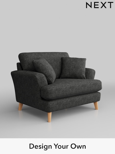 Boucle Weave Easy Clean/Charcoal Grey Conway Relaxed Sit (W43565) | £875