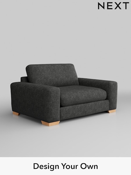 Boucle Weave Easy Clean/Charcoal Grey Houghton Deep Relaxed Sit (W43569) | £1,099