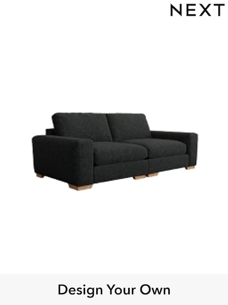 Boucle Weave Easy Clean/Charcoal Grey Houghton Deep Relaxed Sit (W43569) | £1,399