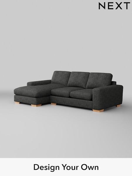 Boucle Weave Easy Clean/Charcoal Grey Houghton Deep Relaxed Sit (W43569) | £1,975