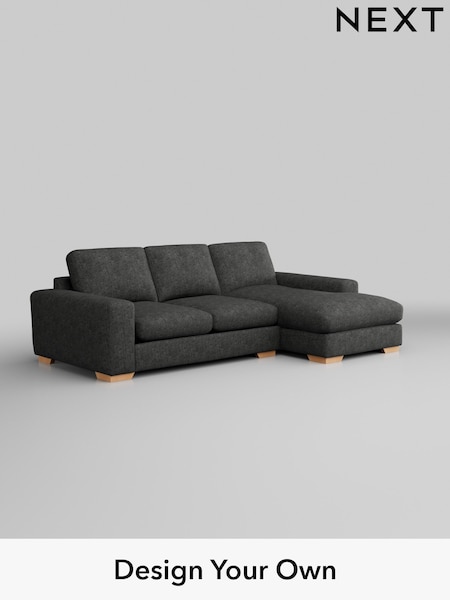 Boucle Weave Easy Clean/Charcoal Grey Houghton Deep Relaxed Sit (W43569) | £1,975
