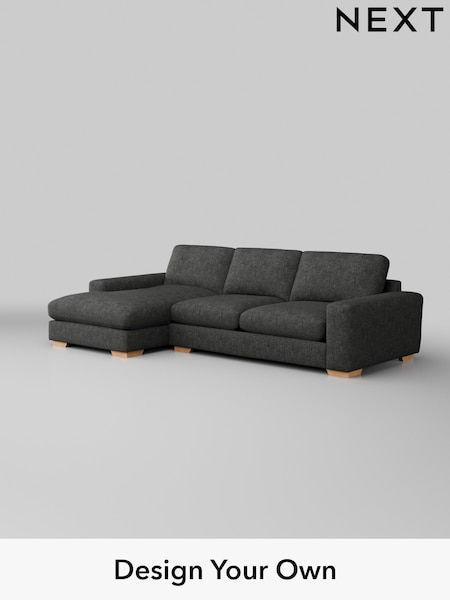 Boucle Weave Easy Clean/Charcoal Grey Houghton Deep Relaxed Sit (W43569) | £2,175