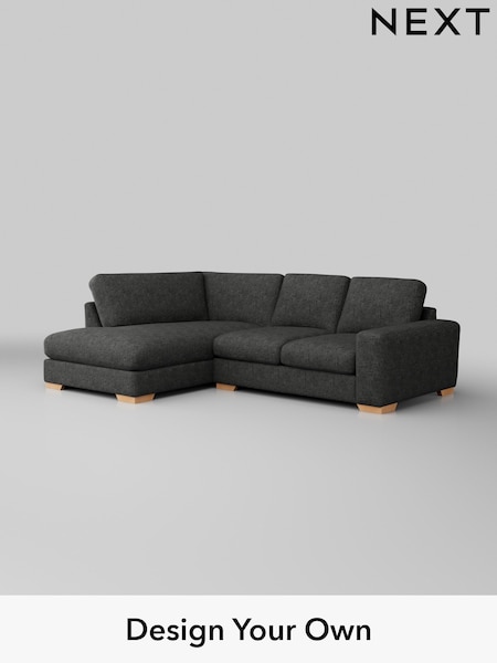 Boucle Weave Easy Clean/Charcoal Grey Houghton Deep Relaxed Sit (W43569) | £2,050