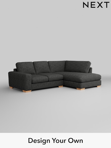 Boucle Weave Easy Clean/Charcoal Grey Houghton Deep Relaxed Sit (W43569) | £2,050