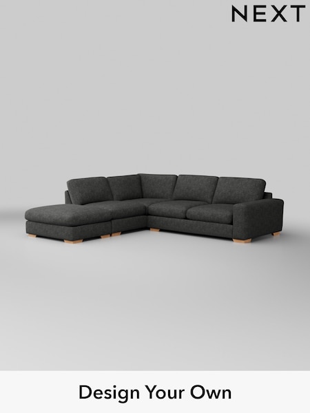 Boucle Weave Easy Clean/Charcoal Grey Houghton Deep Relaxed Sit (W43569) | £2,525
