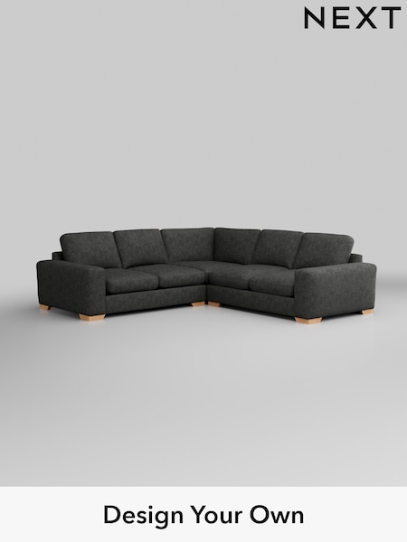 Boucle Weave Easy Clean/Charcoal Grey Houghton Deep Relaxed Sit (W43569) | £2,675