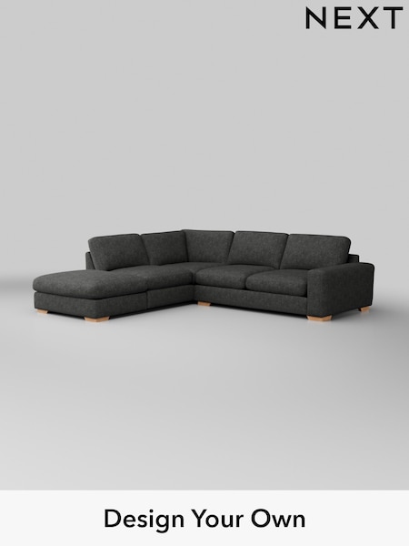 Boucle Weave Easy Clean/Charcoal Grey Houghton Deep Relaxed Sit (W43569) | £2,475