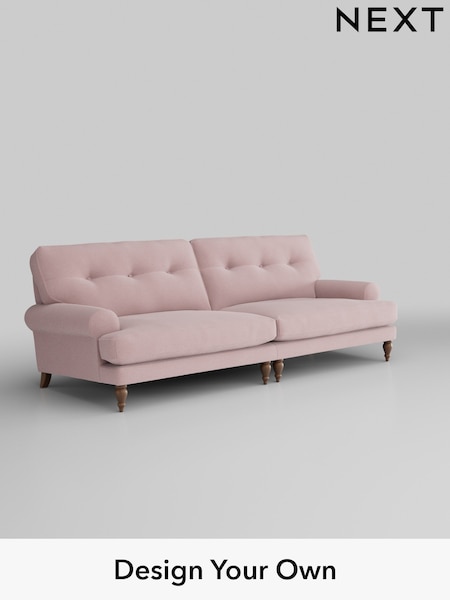 Natural Mix/Light Rose Pink Erin Buttoned Back Deep Relaxed Sit (W43570) | £1,625