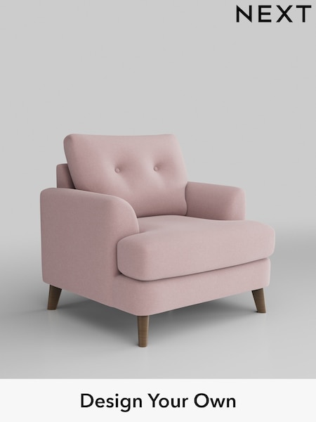 Natural Mix/Light Rose Pink Parker Buttoned Back (W43591) | £1,025