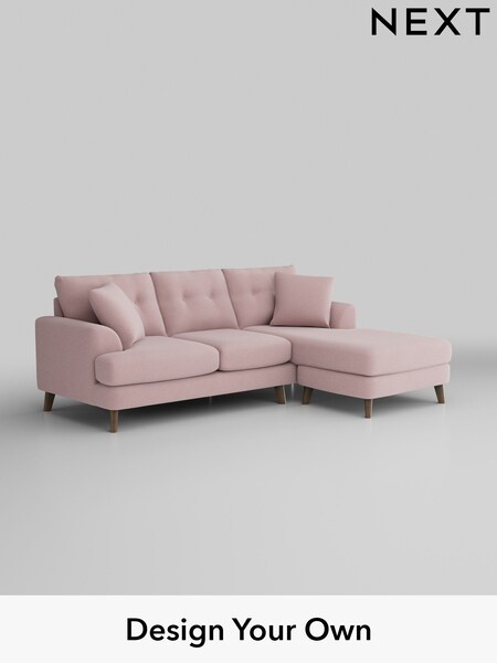 Natural Mix/Light Rose Pink Parker Buttoned Back (W43591) | £1,975