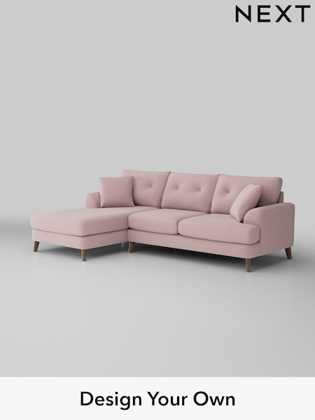 Natural Mix/Light Rose Pink Parker Buttoned Back (W43591) | £2,299