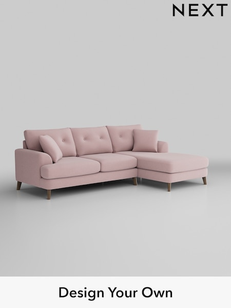 Natural Mix/Light Rose Pink Parker Buttoned Back (W43591) | £2,299